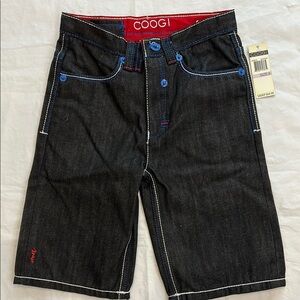 COOGI Kids Denim Shorts with Blue and Red Highlights